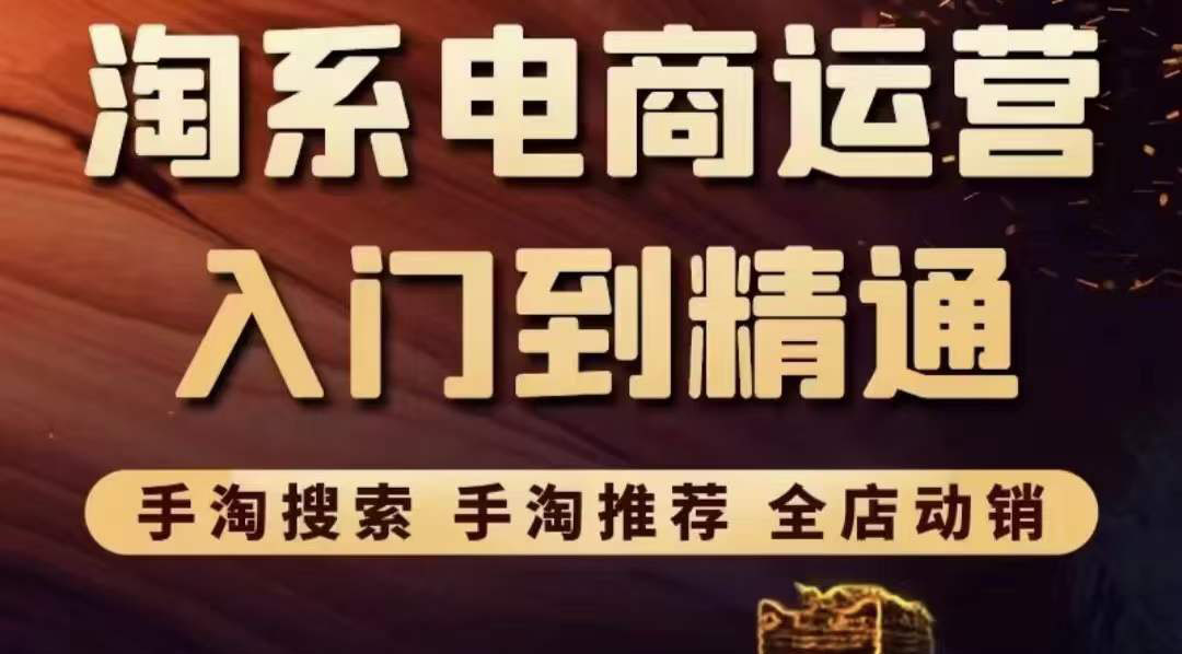 淘系电商入门到精通 手淘搜索，手淘推荐，全店动销-56课堂