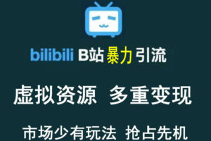 【稀缺项目】B站暴力引流 售卖虚拟资源 多重变现法 三剑客让被动收入更稳定-56课堂