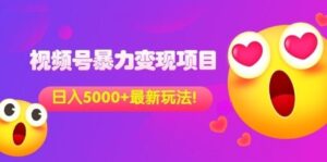 外面收费699的视频号暴力变现项目,日入5000+,简单易操作当天见效果-56课堂