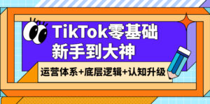 TikTok零基础新手到大神:运营体系+底层逻辑+认知升级(9节系列课)-56课堂