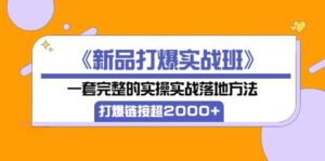 《新品打爆实战班》一套完整的实操实战落地方法,打爆链接超2000+(38节课)-56课堂