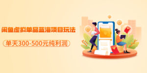 分享闲鱼虚拟单品蓝海项目玩法，单天300-500元纯利润很容易-56课堂