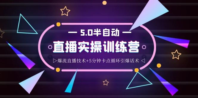 蚂蚁·5.0半自动直播2345打法，半自动爆流直播技术+5分钟卡点循环引爆话术-56课堂