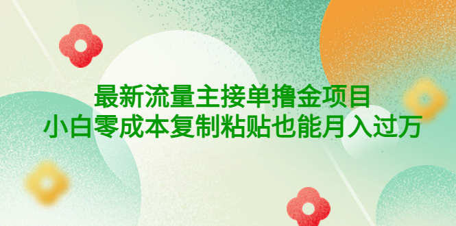 公众号最新流量主接单撸金项目，小白零成本复制粘贴也能月入过万-56课堂