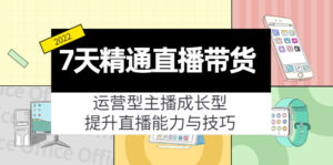 7天精通直播带货,运营型主播成长型,提升直播能力与技巧(19节课)-56课堂