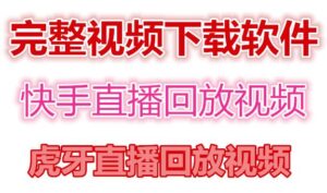 快手直播回放视频/虎牙直播回放视频完整下载(电脑软件+视频教程)-56课堂