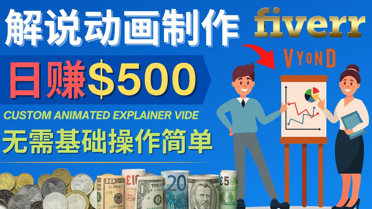 制作解说类动画视频（Animated Explainer）日赚500美元以上 - 0基础可操作-56课堂