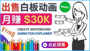 如何用最简单制作白板动画(WhiteBoard Animation)月赚3万美元-56课堂