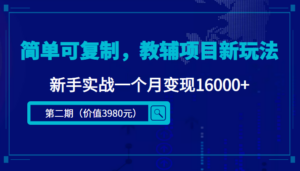 简单可复制,教辅项目新玩法,新手实战一个月变现16000+(第2期+课程+资料)-56课堂