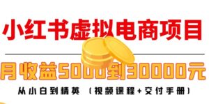 小红书虚拟电商项目：从小白到精英 月收益5000到30000 (视频课程+交付手册)-56课堂