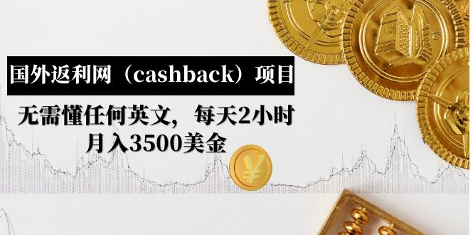 国外返利网（cashback）项目：无需懂任何英文，每天2小时，月入3500美金-56课堂