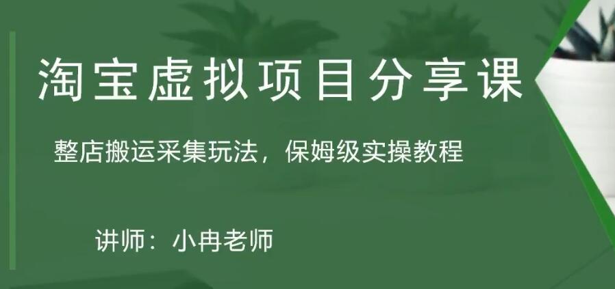 淘宝虚拟整店搬运采集玩法分享课：整店搬运采集玩法，保姆级实操教程-56课堂