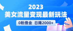 2023美女流量变现最新玩法,0粉撸金,日赚2000+,实测日引流300+-56课堂