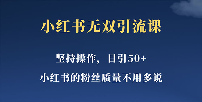 小红书无双课一天引50+女粉，不用做视频发视频，小白也很容易上手拿到结果-56课堂