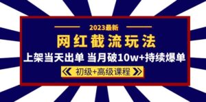 2023网红·同款截流玩法【初级+高级课程】上架当天出单 当月破10w+持续爆单-56课堂