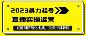 2023暴力起号+直播实操运营,全套直播间精细化实战,全套干货教程!-56课堂