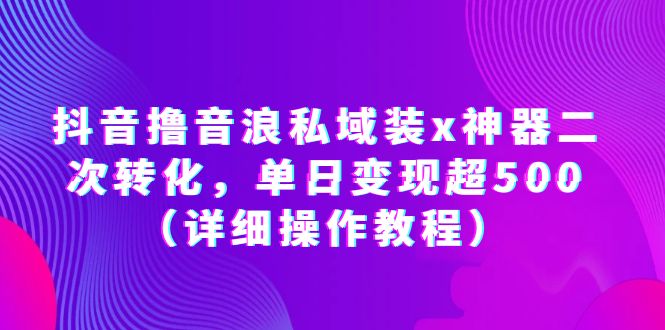 抖音撸音浪私域装x神器二次转化，单日变现超500（详细操作教程）-56课堂