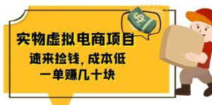 东哲日记:全网首创实物虚拟电商项目,速来捡钱,成本低,一单赚几十块!-56课堂