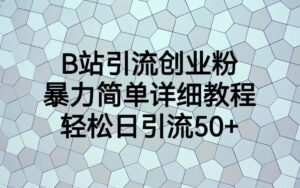 B站引流创业粉,暴力简单详细教程,轻松日引流50+-56课堂