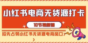 小红书电商-无货源打卡,抢先占领小红书无货源电商风口(10节课)-56课堂