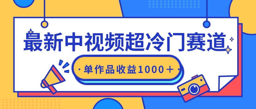 最新中视频超冷门赛道，轻松过原创，单条视频收益1000＋-56课堂