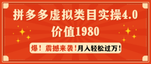 拼多多虚拟类目实操4.0：月入轻松过万，价值1980-56课堂