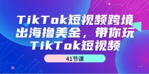 TikTok短视频跨境出海撸美金,带你玩TikTok短视频(41节课)-56课堂