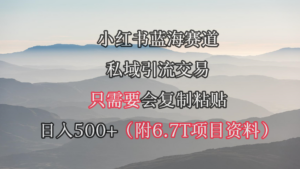小红书短剧赛道,私域引流交易,会复制粘贴,日入500+(附6.7T短剧资源)-56课堂