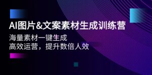 AI图片&文案素材生成训练营,海量素材一键生成 高效运营 提升数倍人效-56课堂