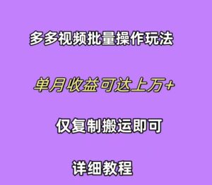 拼多多视频带货快速过爆款选品教程 每天轻轻松松赚取三位数佣金 小白必…-56课堂