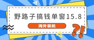 海外装机,野路子搞钱,单窗口15.8,已变现10000+-56课堂