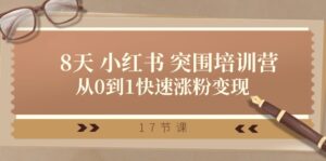 28天 小红书 突围培训营,从0到1快速涨粉变现(17节课)-56课堂