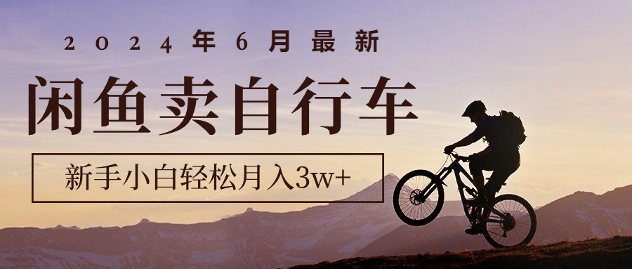 2024年6月最新闲鱼卖自行车，新手小白轻松月入3w+项目-56课堂