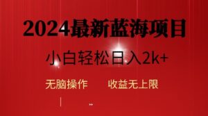2024蓝海项目ai自动生成视频分发各大平台，小白操作简单，日入2k+-56课堂