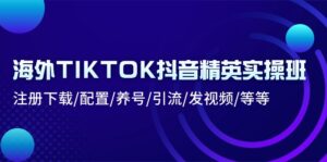 海外TIKTOK抖音精英实操班:注册下载/配置/养号/引流/发视频/等等-56课堂