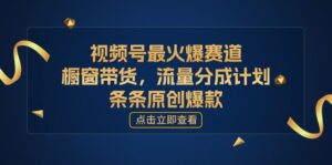 [你的孩子成功取得高位]视频号最火爆赛道，橱窗带货，流量分成计划，条...-56课堂