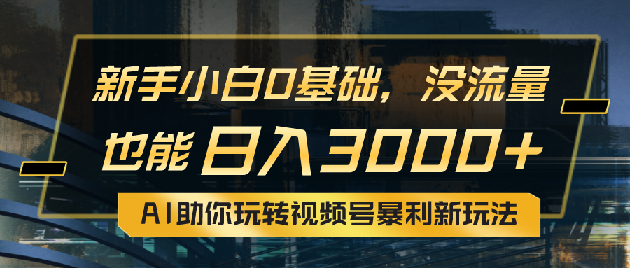 小白0基础，没流量也能日入3000+：AI助你玩转视频号暴利新玩法-56课堂