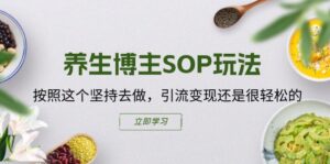 养生博主SOP玩法,按照这个坚持去做,引流变现还是很轻松的-56课堂