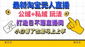 最新淘宝无人直播 公域+私域玩法打造真正的日不落直播间 小白看了也能...-56课堂