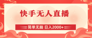 快手无人直播，简单无脑，日入2000+-56课堂