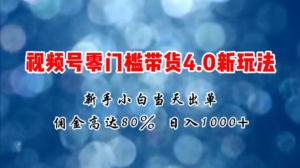 微信视频号零门槛带货4.0新玩法,新手小白当天见收益,日入1000+-56课堂