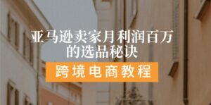 亚马逊卖家月利润百万的选品秘诀  抓重点 高利润 大方向 大类目 选品...-56课堂