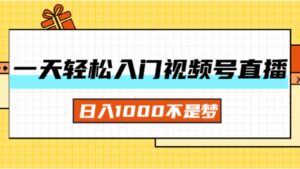 一天入门视频号直播带货，日入1000不是梦-56课堂