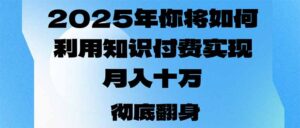 2025年,你将如何利用知识付费实现月入十万,甚至年入百万?-56课堂