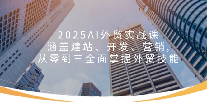 2025AI外贸实战课：涵盖建站、开发、营销, 从零到三全面掌握外贸技能-56课堂