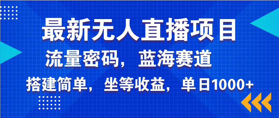 最新无人直播项目—美女电影游戏，轻松日入3000+，蓝海赛道流量密码，...-56课堂