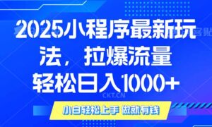 2025年小程序最新玩法,流量直接拉爆,单日稳定变现1000+-56课堂