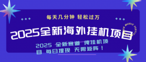 2025最新海外挂机项目:每天几分钟,轻松月入过万-56课堂