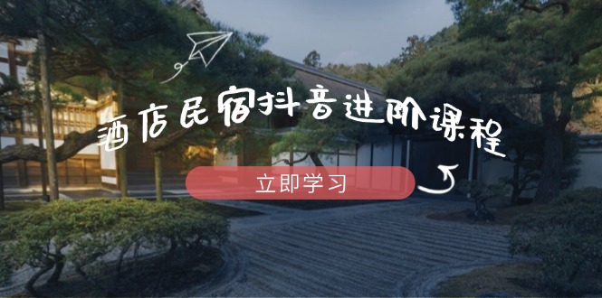 酒店民宿抖音进阶课程，掌握流量渠道与推流逻辑，打造爆款内容-56课堂