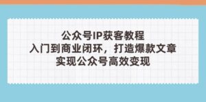 公众号IP获客教程(第3期),从入门到商业闭环,打造爆款文章,实现公众...-56课堂
